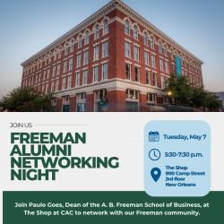 Freeman Alumni Networking Night at the Shop