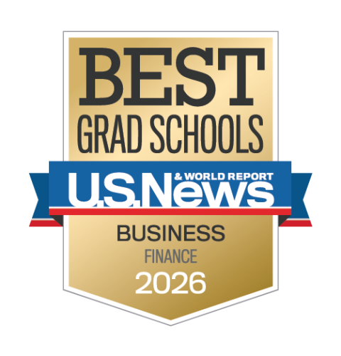 US News Best Grad Schools Business Finance 2026 badge.
