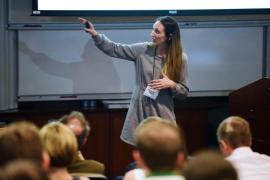 Students presenting in class