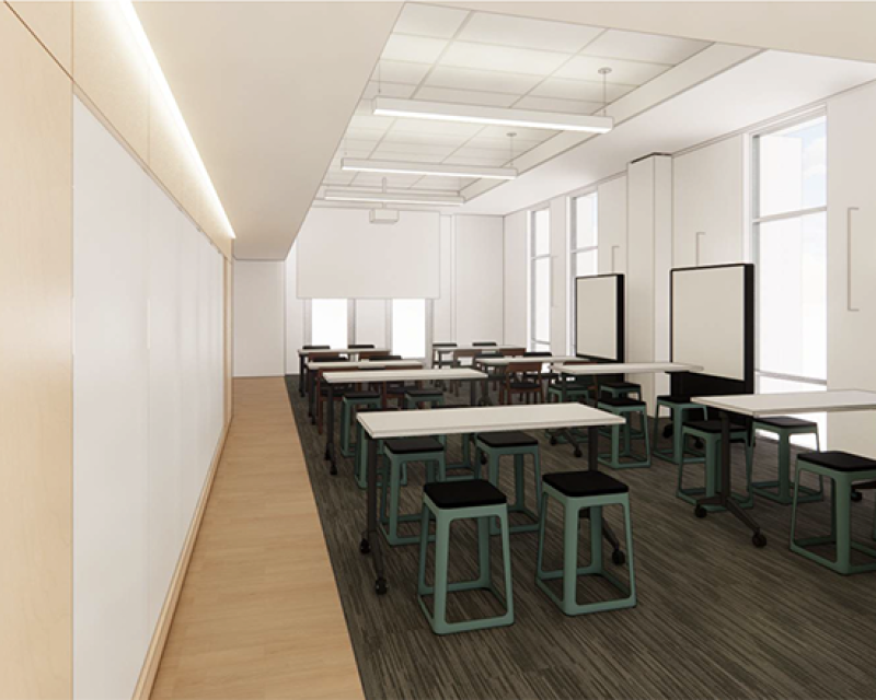 Rendering of a classroom