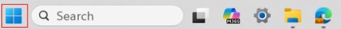Windows task bar with the start button highlighted.