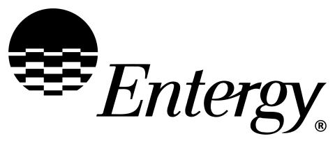 Black and white Entergy Corp. logo