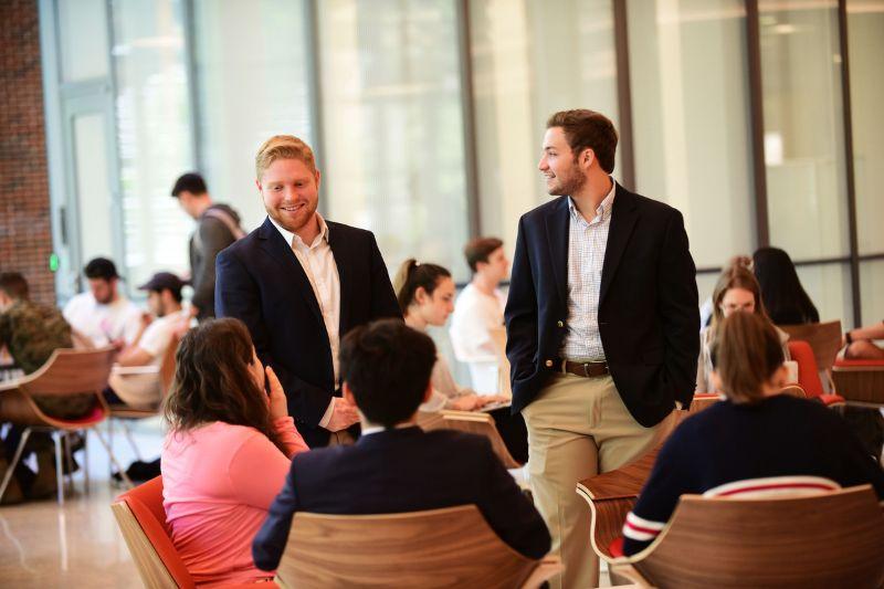 Students in the GWBC Marshall Family Commons.
