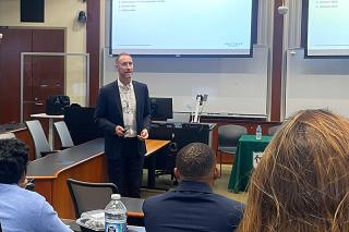 James Martin delivers his keynote speech.