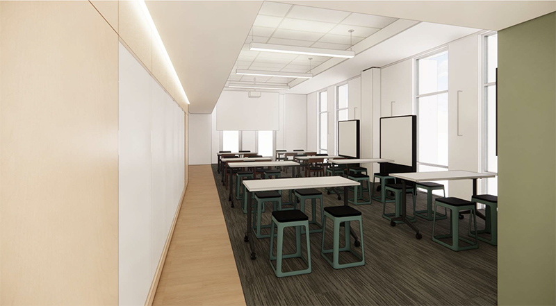 Rendering of a classroom